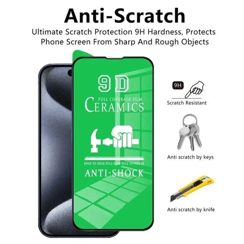 5Pcs HD Soft Ceramic Film For iPhone 14 11 12 13 15 Pro Max Mini 8 6 7 Plus Screen Protector For IPhone 16 XS MAX X XR Not Glass