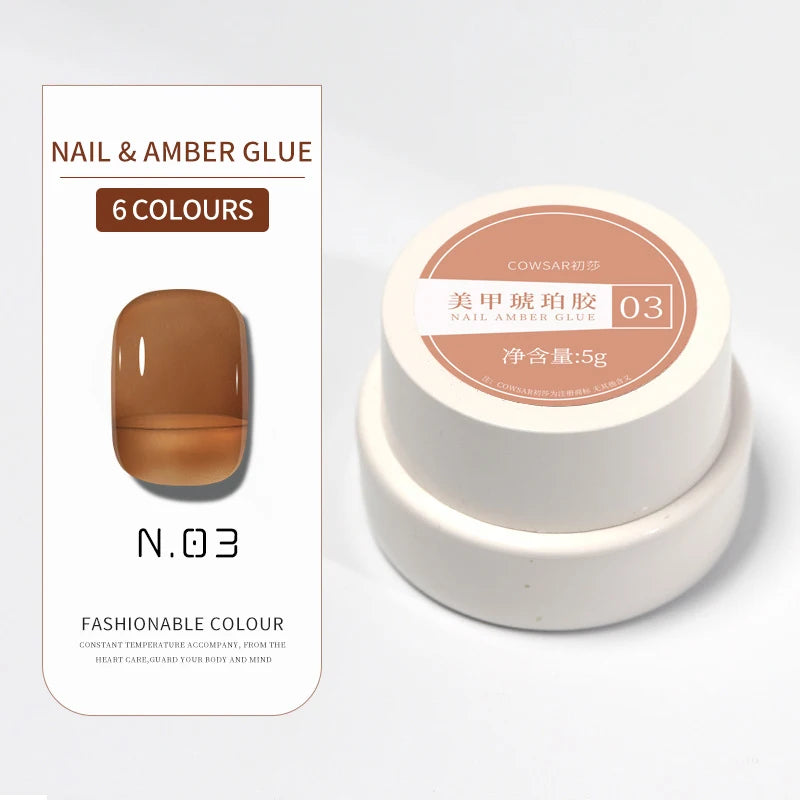 1/6color 5g Amber Brown Gel Nail Polish Set Y2K Autumn Winter Gradient Leopard Jelly Nail Gel Semi Permanent Soak Off Varnish