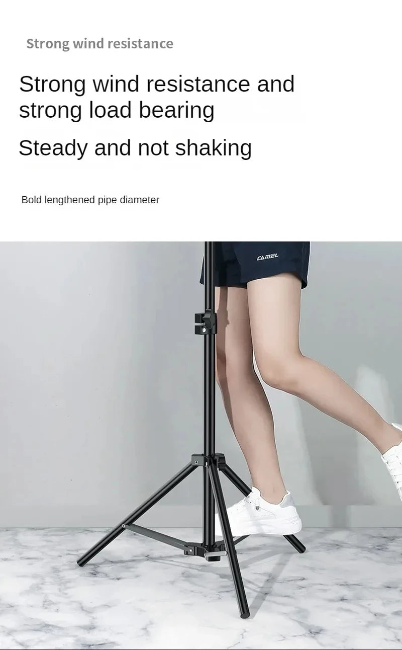 160cm Live Broadcast Photo Tripod Landing Type Camera Anchor Video Selfie Light Frame Metal Mobile Phone Holder