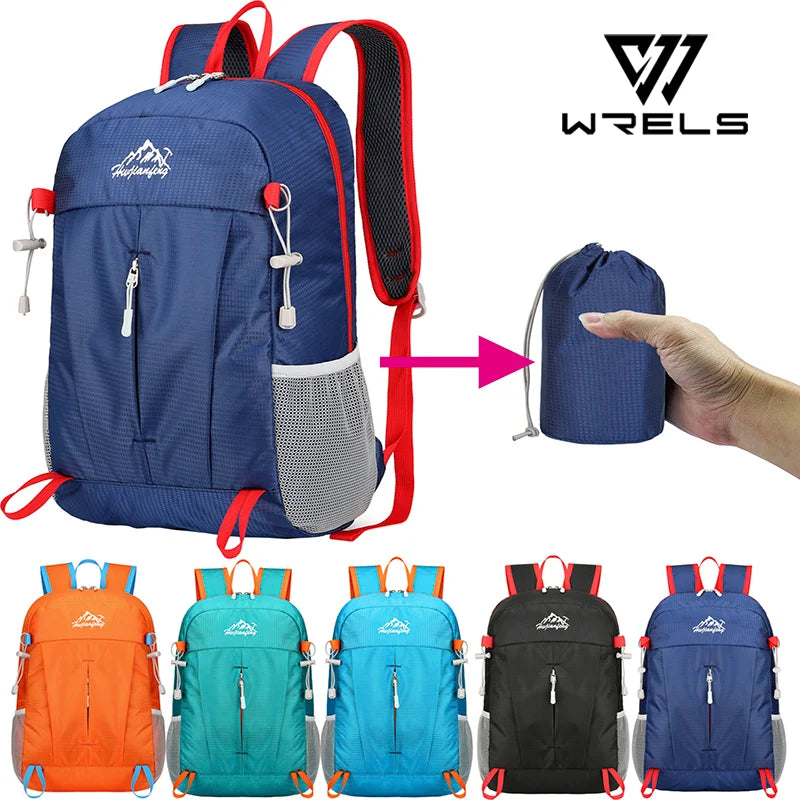 Portable Hiking Backpack Large Capacity Foldable Mountaineering Climbing Bags Durable Waterproof Lightweight Travel Bags
