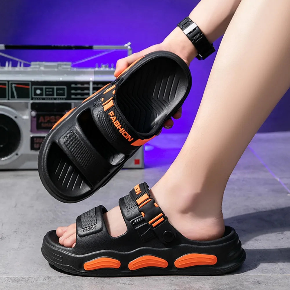 New lightweight and soft cloud like men's sandals and slippers for summer outings, durable and thick soled, anti slip