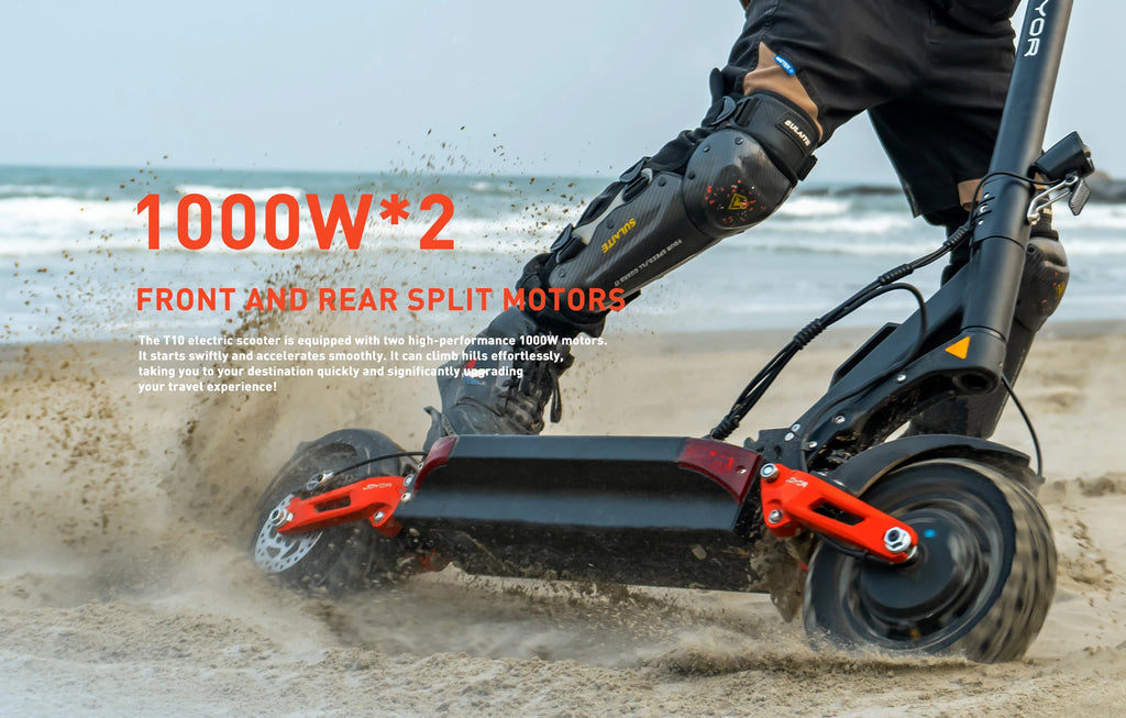 JOYOR T10 2000W Dual Motor Electric Scooter 60V18Ah Long Range Off-Road Foldable E-Scooter for Adults Heavy Duty Shock Absorber USA Local Warehouse Fast Shipping 3-5 Days Duty Free High Speed Powerful Kick Scooters Mobility S