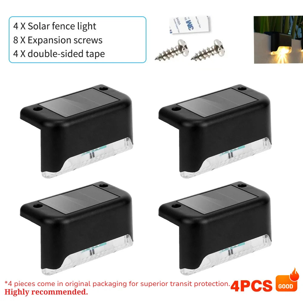 22/24LED Solar LED Triangle Step Light Waterproof Solar Stair Foot Lamp Outdoor Garden Pathway Balcony Courtyard Landscape