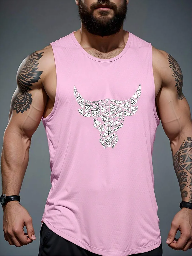 Summer Daily Urban Casual Men's Tank Top Fitness Exercise Breathable Men's Tank Top Outdoor Street Fashion Men's Tank Top