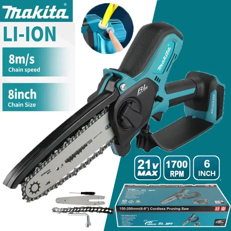 Makita Logging Chainsaw Garden Pruning  6 Inch Chain Saw Electric Saw Handheld Portable Wood Wood Power Tool for 18V Battery