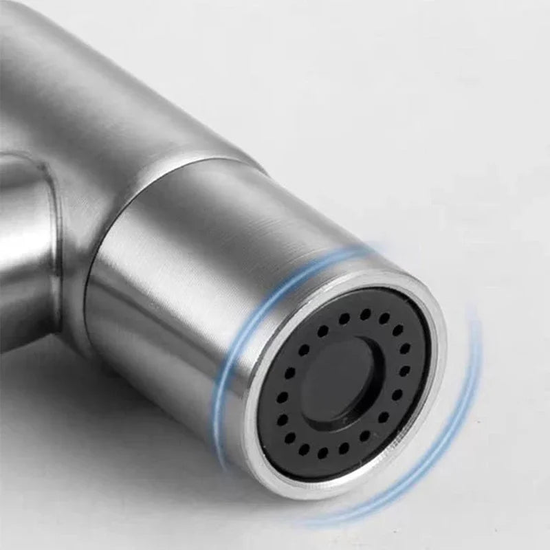 Stainless Steel Bidet Faucet Hand Protable Toilet Easy Cleaning Toilet Bidet Sprayer Gun Holder Home Bathroom Shower