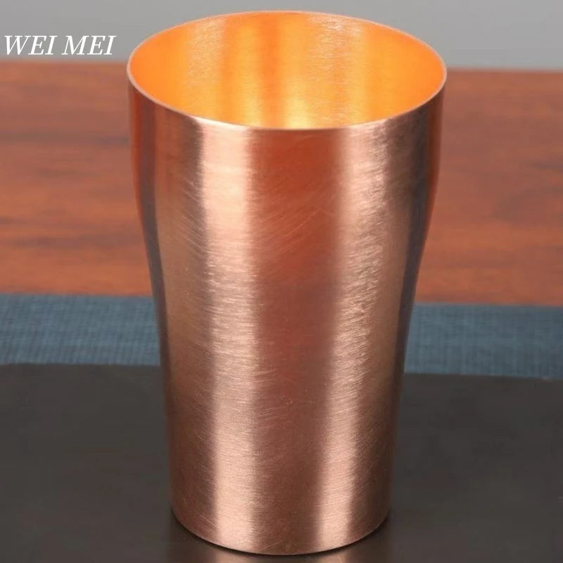 Vintage Copper Breakfast Coffee Cup,Handcrafted Thickened Smooth Surface Moscow Water Mule 400 ml Juice Mug,Tea Cup Tableware