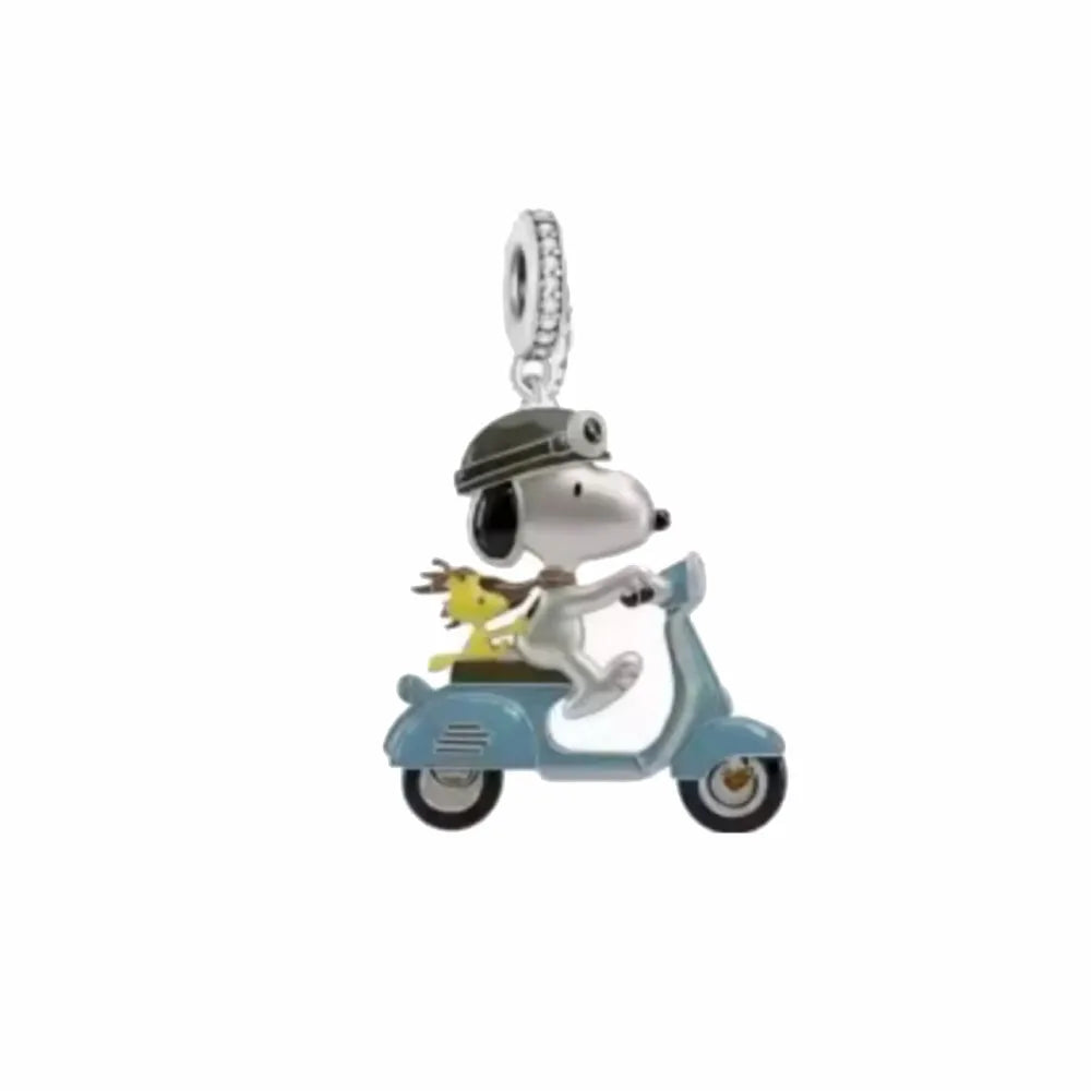 Cartoon 925Silver Balloon Dog, Red House, Watermelon Dog Male and Female Pendant,Fit Bracelet DIY Jewelry for Girls and Children