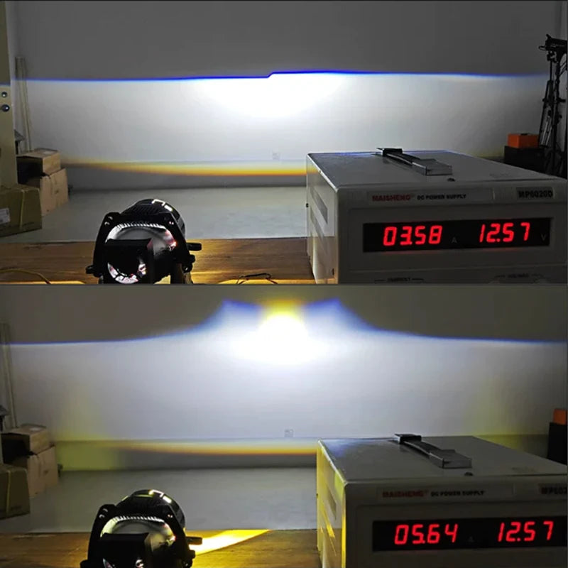 3-inch car LED dual beam optical direct laser lens, high and low beam car headlight lens, laser front headlight