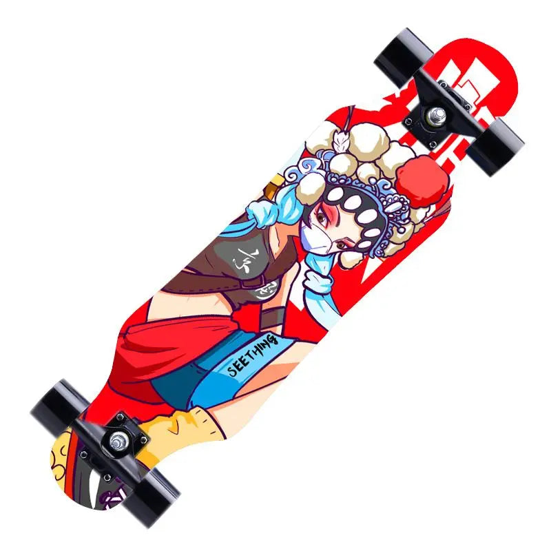 80CM Four Wheels Longboard Dancing Board Adult Street Riding Professional Beginner Freestyle Skateboard