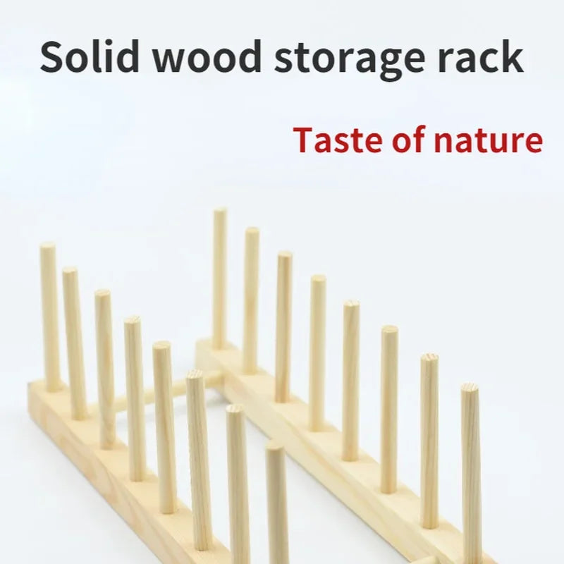 Practical DIY Locker Bamboo Drain Rack Wooden Plate Rack Dish Rack Kitchen Organizer For Plates/Cutting Boards/Plates/Cups