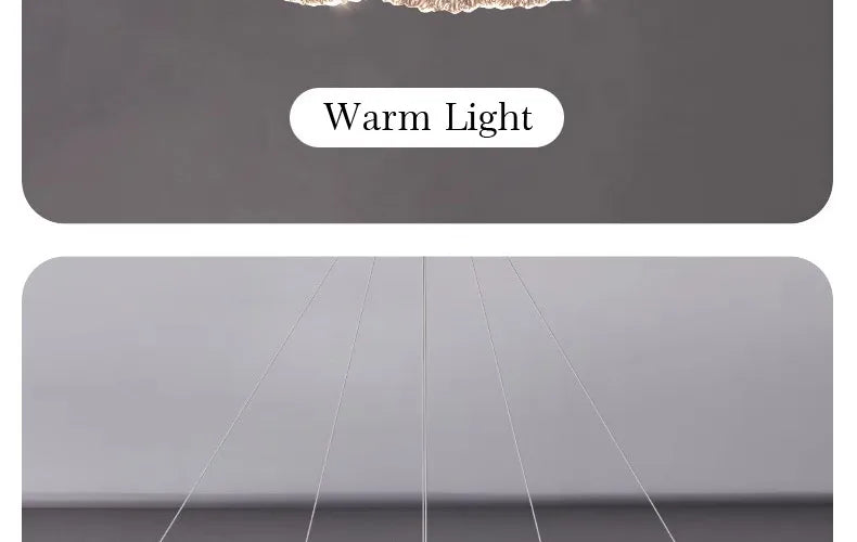 LED Luxury Pendant Light Living Dining Room Bedroom Modern Upscale Acrylic Texture Suspension Lamp Home Decoration
