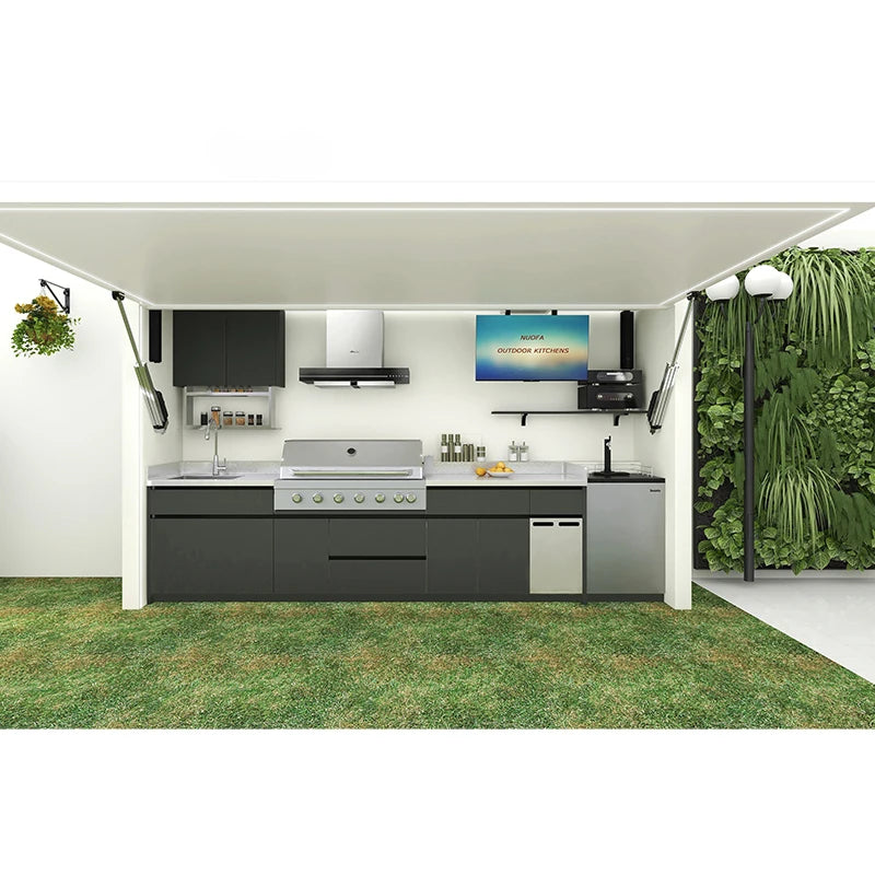 CUSTOMIZED Modular Outdoor Kitchen Villa Kitchen Cabinets For Guesthouse Outdoor Bbq Grill Island Outdoor Kitchen Bbq Island