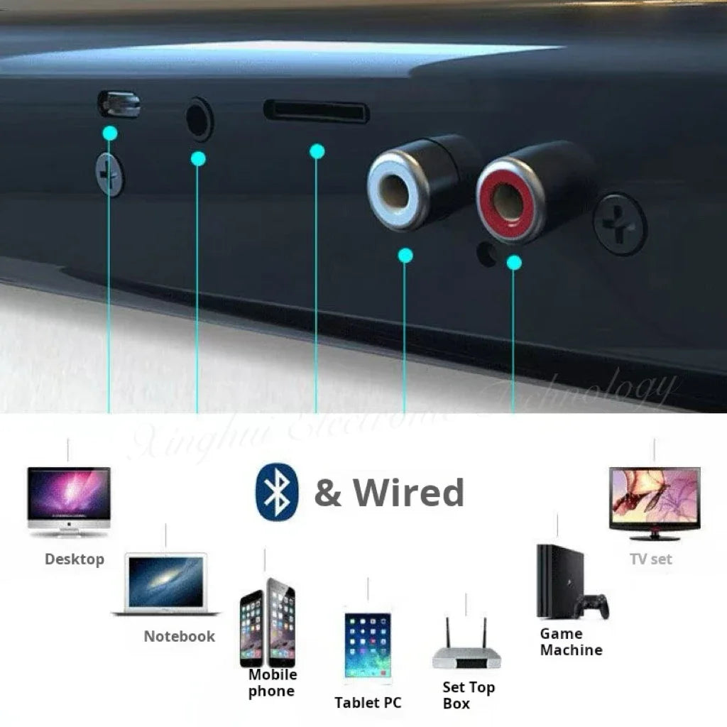 Soundbar Home Theater Sound System Bluetooth Speaker TV Computer Speaker Equipment Portable subwoofer Radio Music Center 40W
