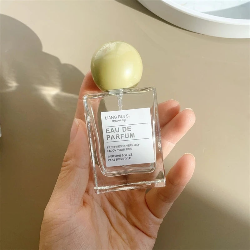 30ml 50ml 100ml Perfume Bottle Glass Line Mist Perfume  Atomizer Wood Lid Empty Sprayer Bottle Cosmetic Containers Travel Bottle
