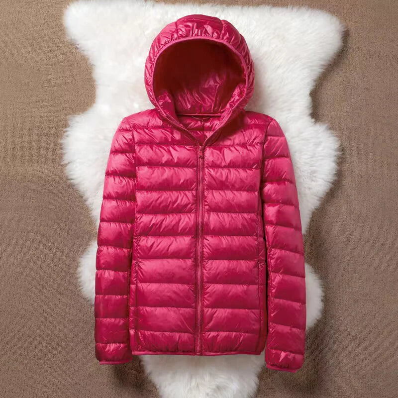 90% Ultra-light Thin Down Jacket Women Autumn Winter Plus Size Short Warm White Duck Down Coat Parka Female Portable Outerwear