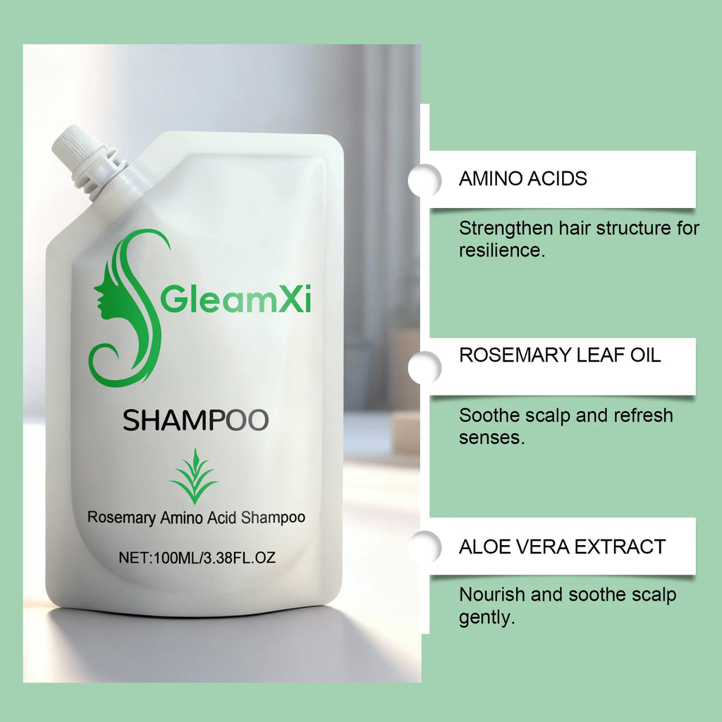 Rosemary Amino Acid Shampoo, Gentle Moisturizing Formula, Nourishing Scalp Care, Boost Hair Resilience for Weak Hair Strands