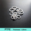 Hard PTFE Gasket Flat Washer Thickness 1.25mm ID 3mm~150mm Resistant to High&Low Temperature Anti-aging For Flange ID*OD*CS