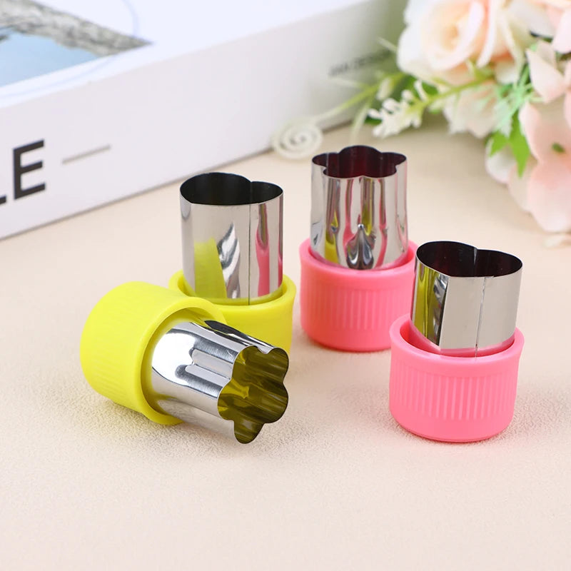 3PCS Star Heart Shape Vegetables Cutter Plastic Handle Portable Cook Tools Stainless Steel Fruit Cutting Die Kitchen Gadgets