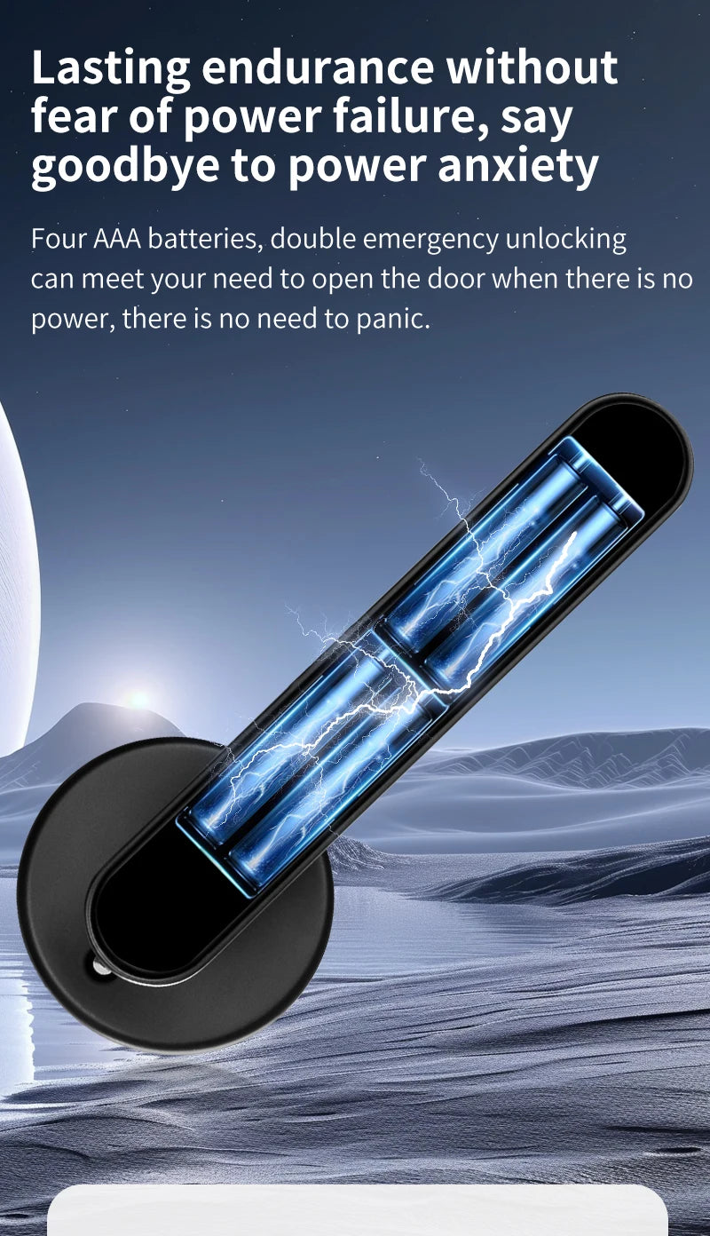 KERUI Tuya Smart Life Fingerprint Door Lock Bluetooth Electronic Lock 5-in-1 Fingerprint Password APP  Key for Home Apartment