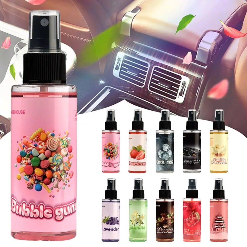 Car Air Freshener Spray Car Fragrance Long-Lasting Light Strawberry cake Scent Fresh Perfume Car Interior Deodorant Spray
