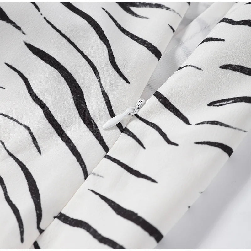 Fashion Zebra Print Women's Skirt High Waist Straight Loose Skirt Chic 2026 Spring Summer New Street Daily Wear Ladies Clothing