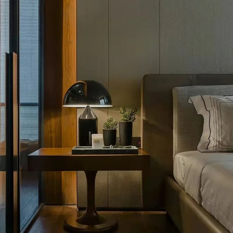 Oluce Atollo Lamp Modern Creative Mushroom Lamp for Bedroom Study Living Room Decoration Gold White Black Bedside Table Lamp