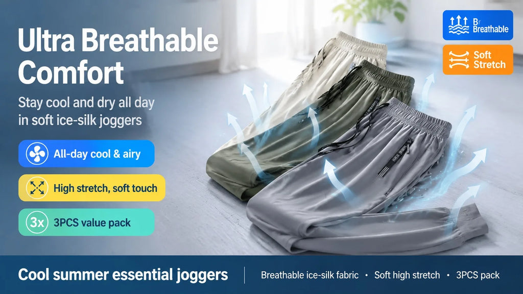 Breathable Plus Size Men's Casual Jogger Pants for Men Tracksuit Trousers Quick Dry Straight Elastic Waist Korean Classic Sport