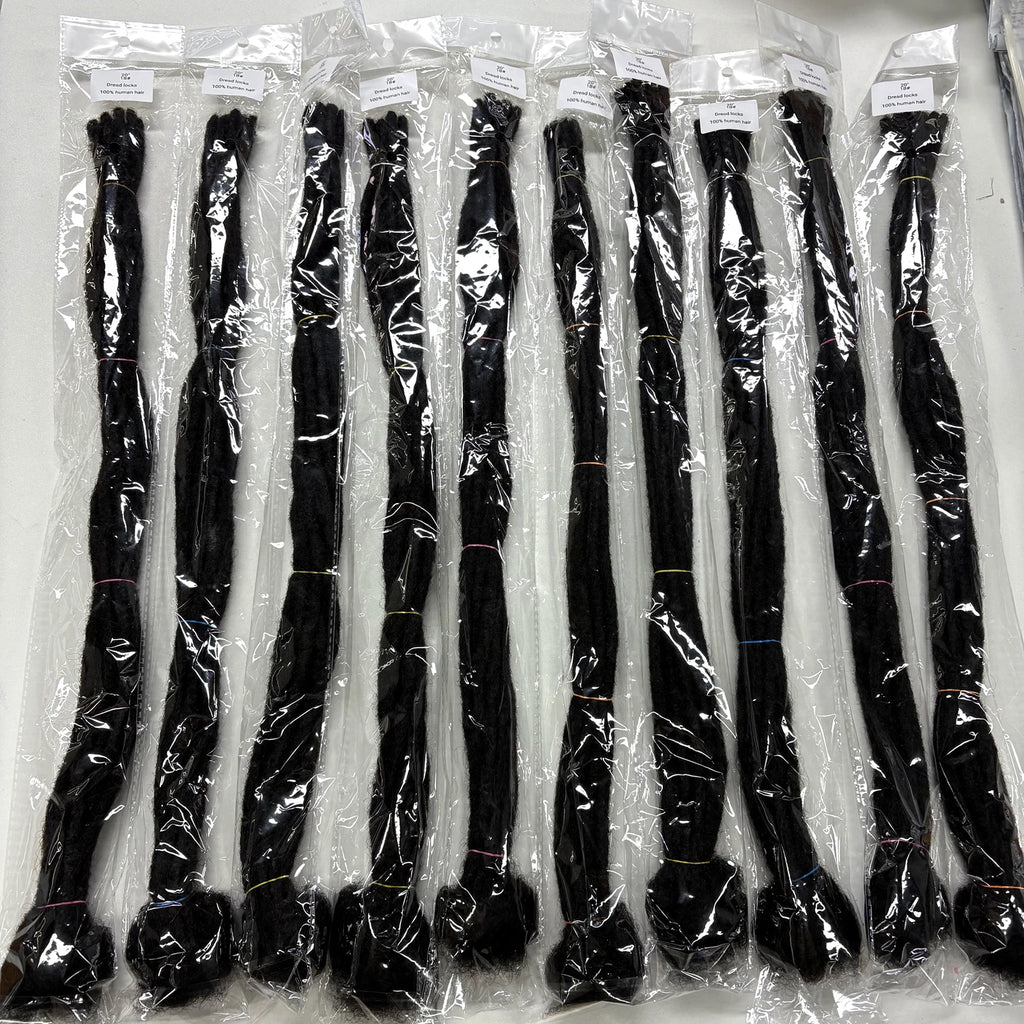 6-20inch 0.6cm Regular Loc Extension Human Hair 50 Strands Full Handmade 100% Human Hair Loc Dreadlock Extension for Men Women