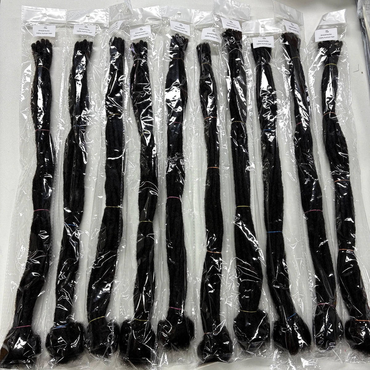 6-20inch 0.6cm Regular Loc Extension Human Hair 50 Strands Full Handmade 100% Human Hair Loc Dreadlock Extension for Men Women