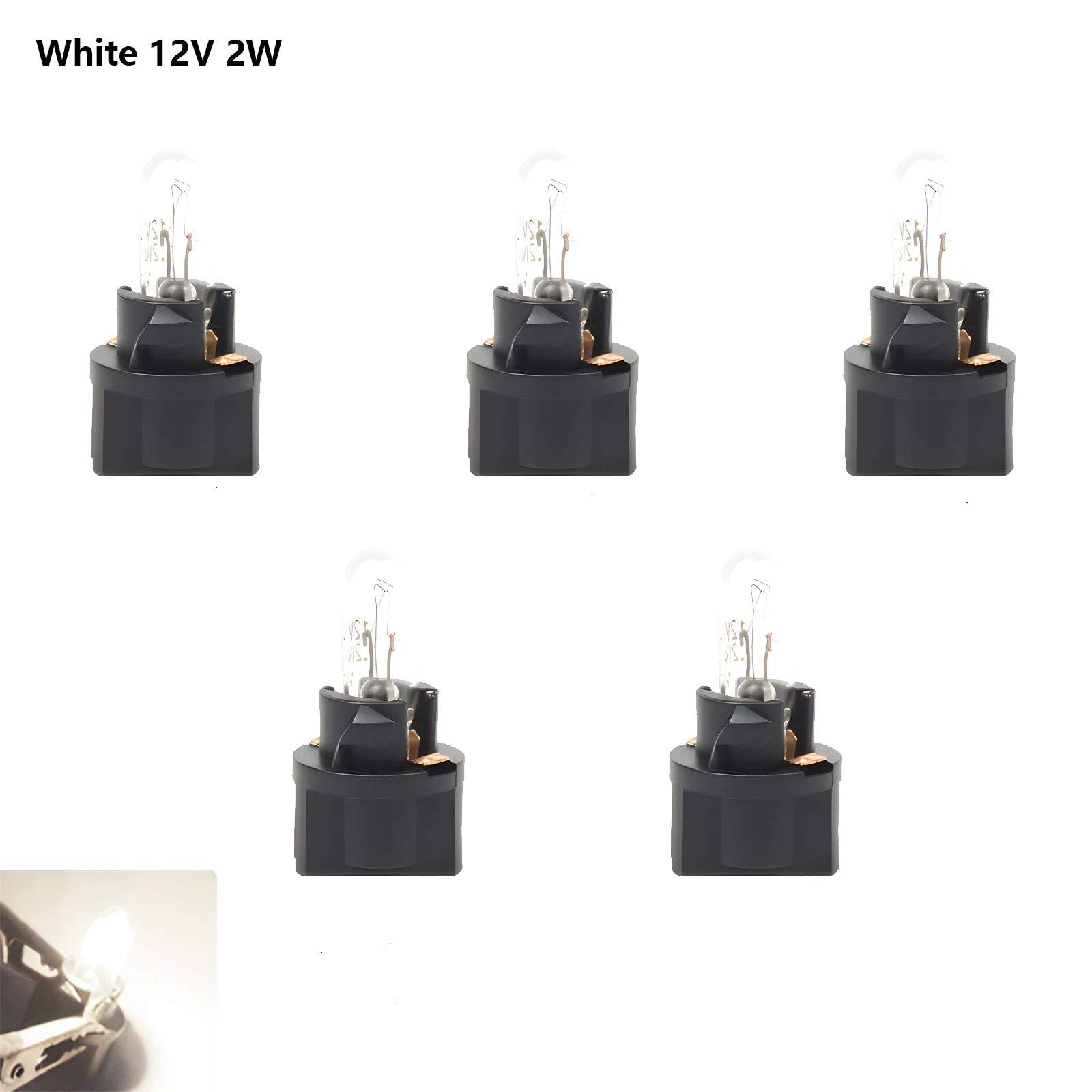 5Pcs T5 SMD LED Car Light Automobiles Light-Emitting Diode Instrument Gauge Dashboard Bulbs Auto Interior Indicator Lamp