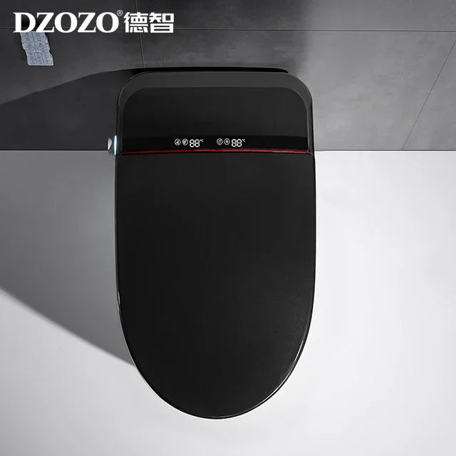 110V Modern Home Hotel Sanitary Ware Electric Closestool Smart Toilet Bowl Bidet Automatic Black Bathroom Toilet