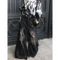 Y2K Heavy Duty Patchwork Distressed Denim Jeans Unisex Gothic Loose Flared Bell Vintage Hip Hop Washed Wide Leg Trendy Harajuku
