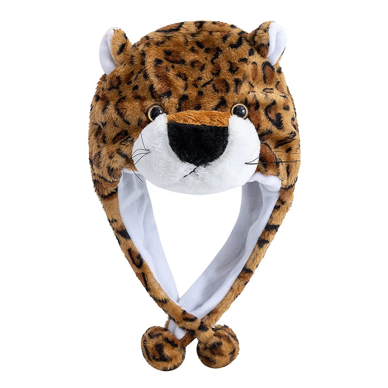 Hot Sale Unisex Funny Bulls Head 3D Animal Style Decorative Hat Winter Cap For Men Women Plush Fur Lovely Family Hat