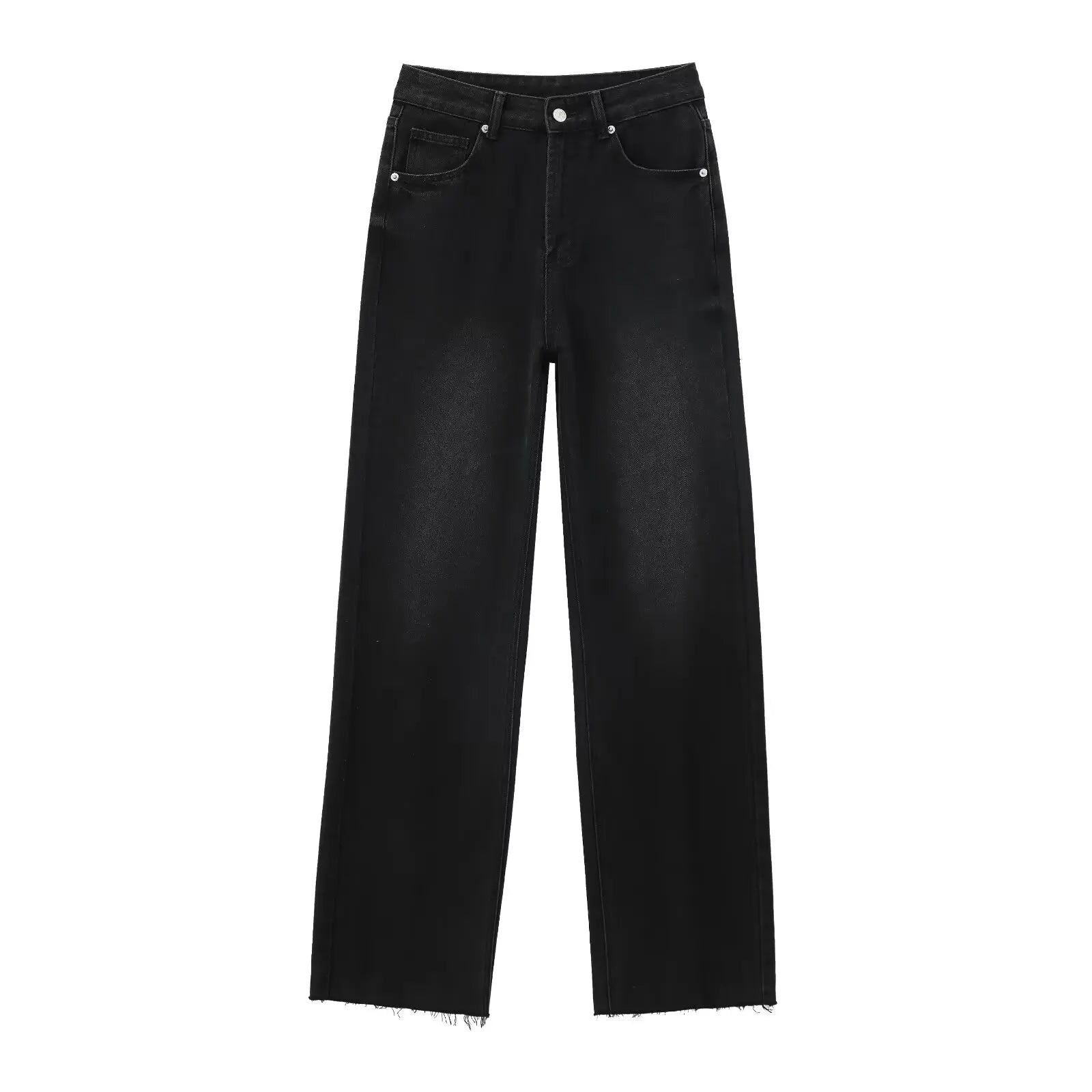 Maxdutti 2026 Spring High Waist Wide Leg Jeans For Women Minimalist Basic Jeans Denim Pants Casual Jeans Trousers
