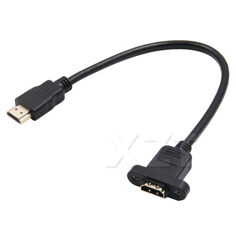 30cm/50cm/60cm/1m/1.5m Gold Plated HDMI-compatible Extension Cable Male to Female With Panel Mount  For HD TV LCD Lapt