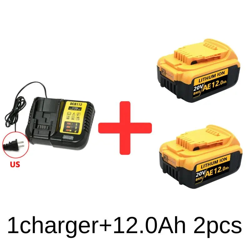 For DeWalt 20v 6000mAh 8000mAh 12000mAh Rechargeable Li-ion Battery Power Tools Replaceable Battery