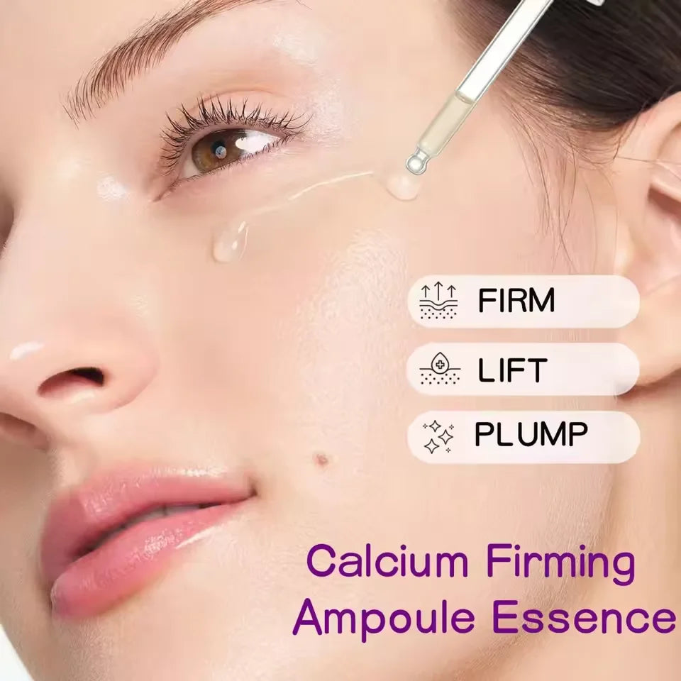 Calcium Skincare Set-Antioxidant Firming Serum Cream Fade Fine Lines Brighten Eye Patches Multi Balm Collagen Boosting Face Care