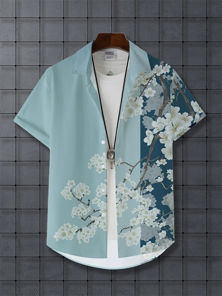 Hawaii Fashion Black And White Plaid Shirt Summer Simple Daily Men's And Women's Lapel Button Down Tops Oversized Cool Casual