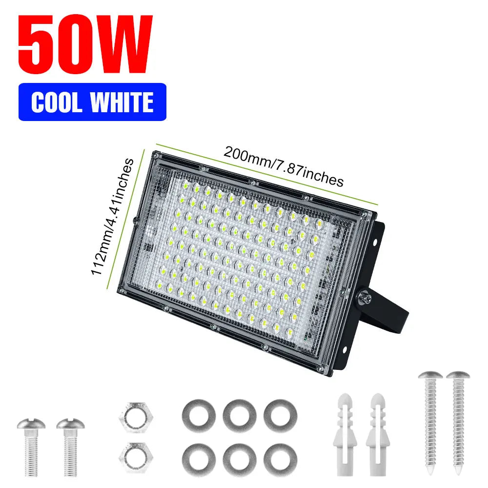 200W Outdoor LED Flood Light IP65 Waterproof Street Lamp 220V Spotlight Storage Room Corridor Gardn Lighting Cold/Warm White