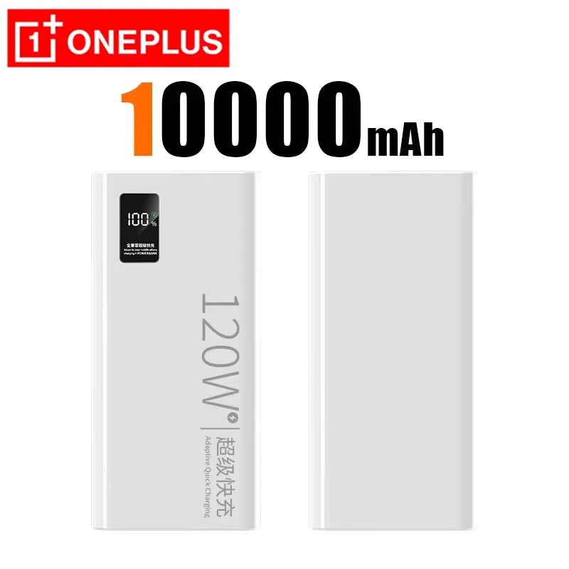 OnePlus 50000mAh Original Mobile 120W 30000mAh Power Bank Two-Way Fast Charging External Battery Compatible With Android IOS