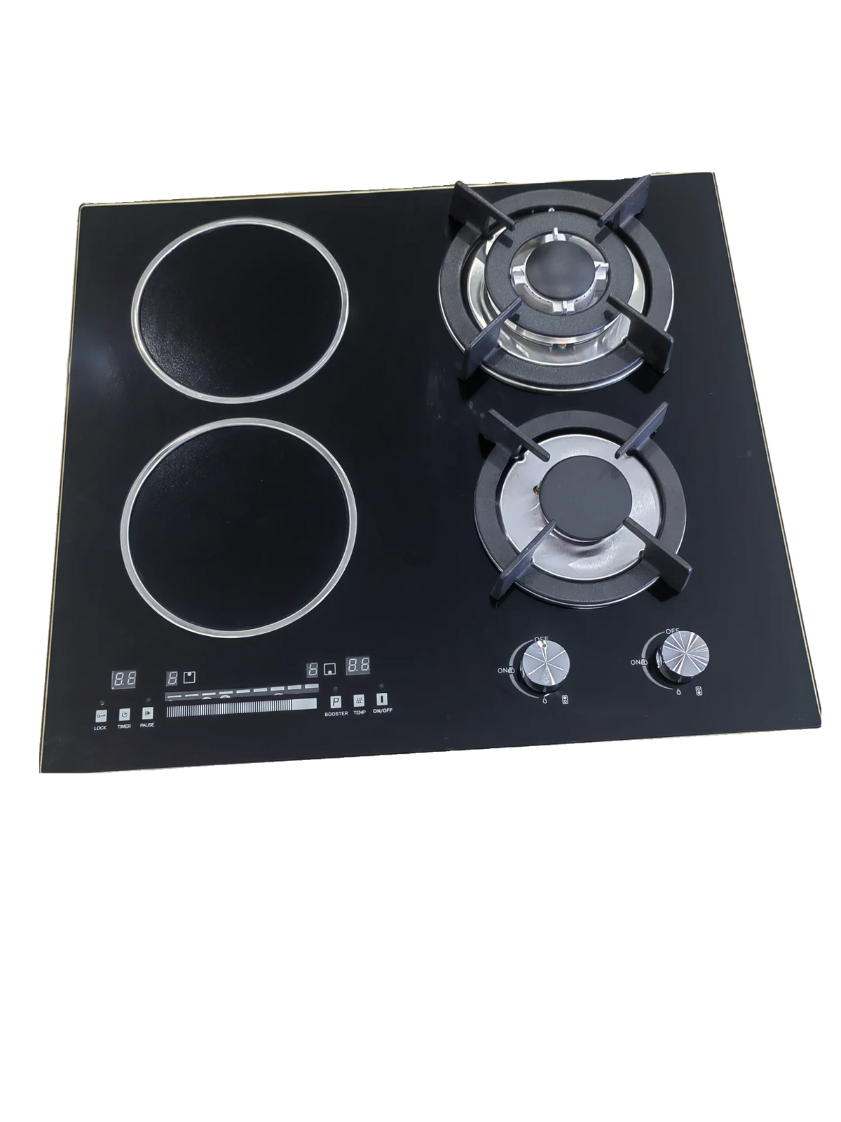 New Products Kitchen Appliances Glass Panel 4 Burners Gas Induction Combined Hob