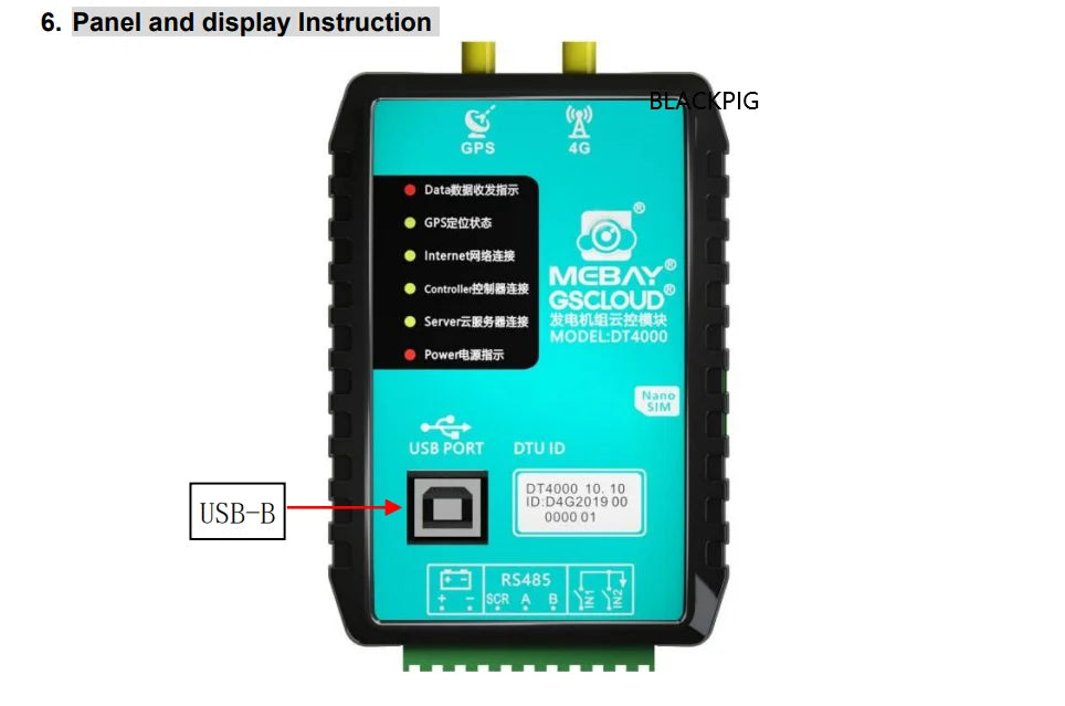 Mebay Wifi Ethernet DT1000 DT4000 4G Cloud Monitor Communication Module DTU Data Acquisition Remote Control Genset Controller