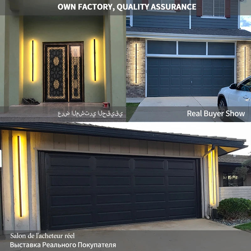 Outdoor Wall Light Garage Door Garden Decoration Porch Lamp Front Door Decor Lights IP65 Waterproof Anti-Water Wall Lighting