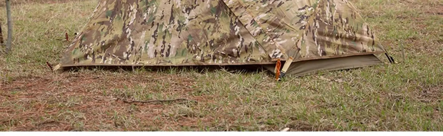 Outdoor Single Camping Tent Ultra light Hiking Tent, Double-layer Marching Camouflage Rainproof Tent trekking Shelter Tent