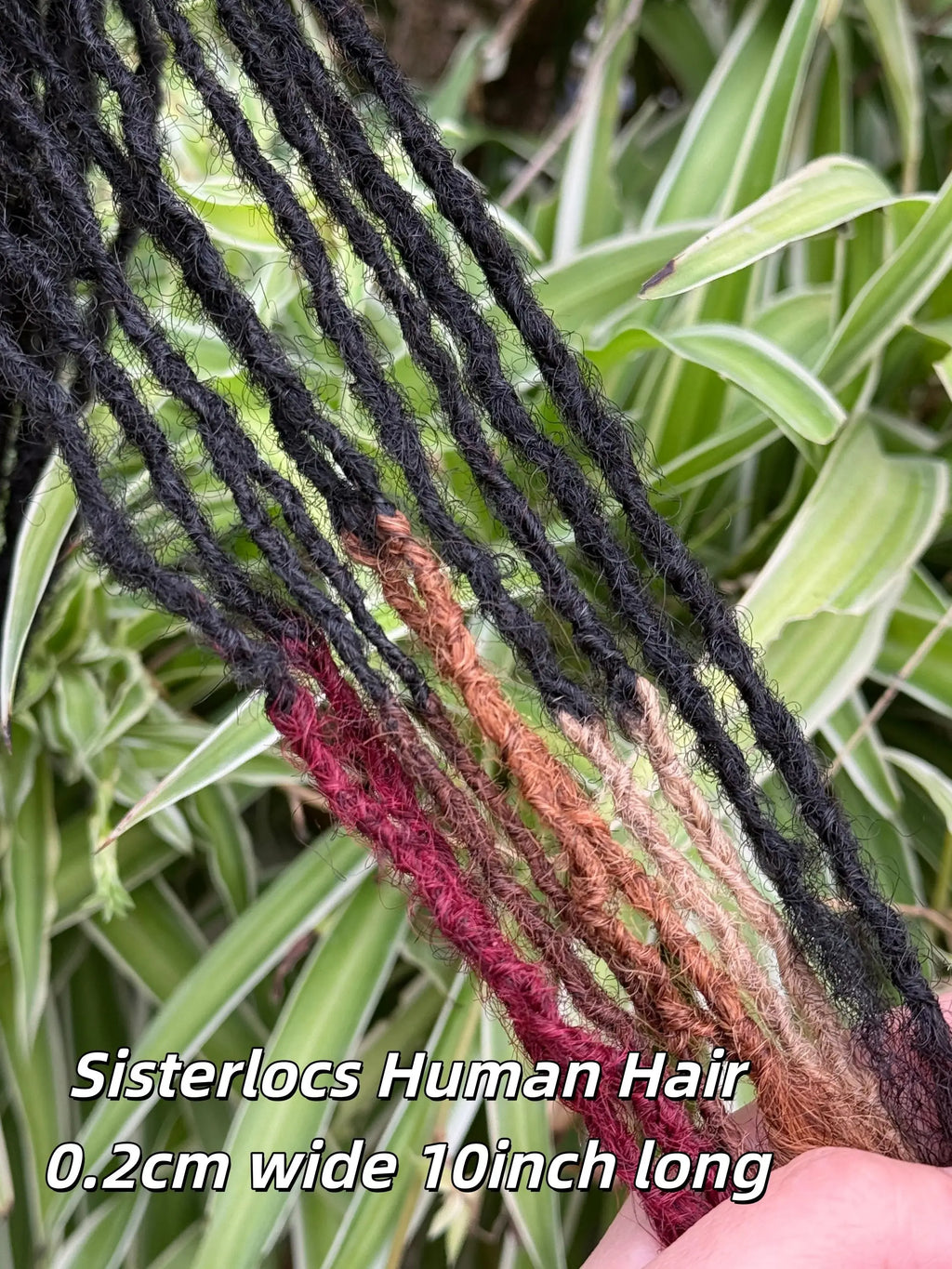 Colored 2mm Handmade Sisterlocs Real Human Hair Permanent Micro Locs Extensions Natural Looking Soft Dreadlock Interlocking