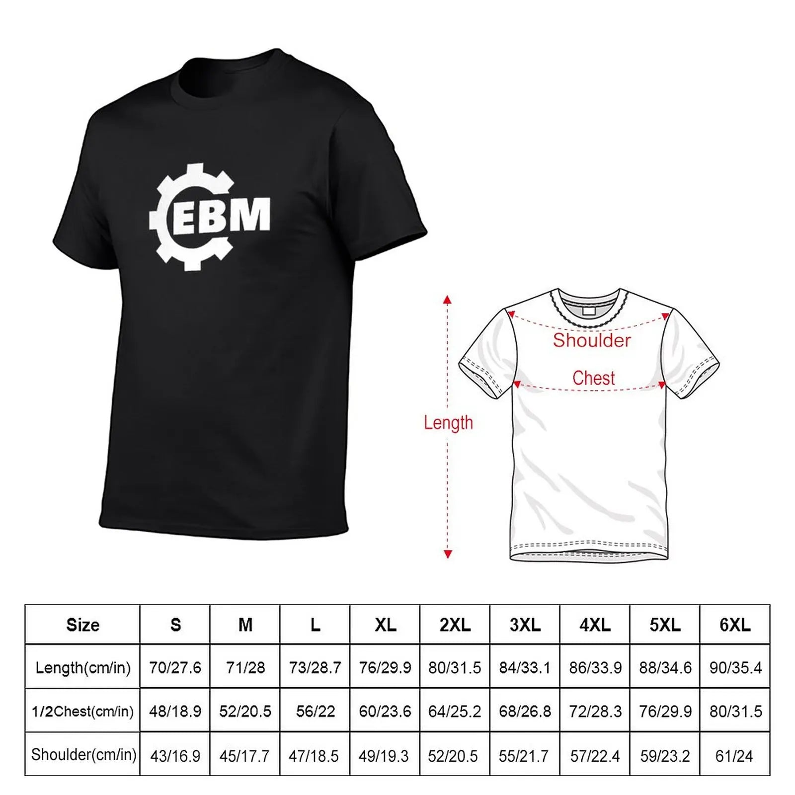 New EBM Techno Dark T-Shirt oversized t shirts graphic t shirts funny t shirts for men