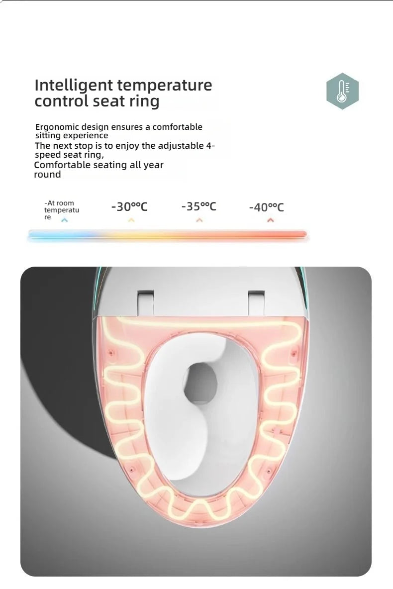 Modern Electric Bidet Smart Toilet With Remote Control Heated Seat Dual-Flush Floor Mounted Luxury Sanitary WC