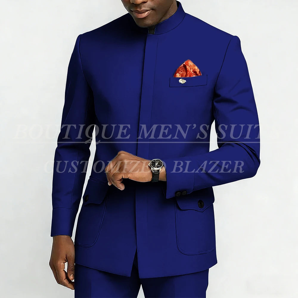 Bespoke Men's Suits Fashion Daily Male Clothing High Quality 2 Piece Jacket Pants Full Sets Luxury Daily Smart Casual Outfits