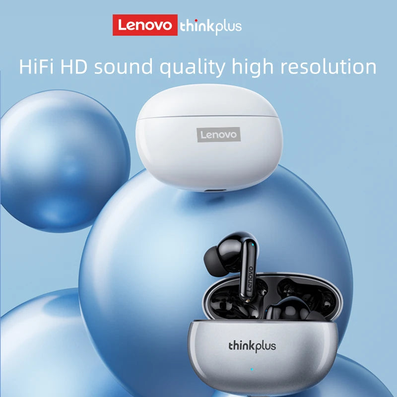Lenovo Wireless Bluetooth Earphones Comfortable Fit Sweatproof In-Ear HiFi Sound Low Latency Gaming Headsets Sport Earbuds